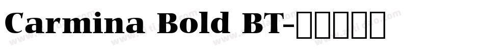 Carmina Bold BT字体转换